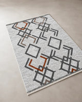Sisal Nova – Modern Geometrik Halı Siyah Beyaz
